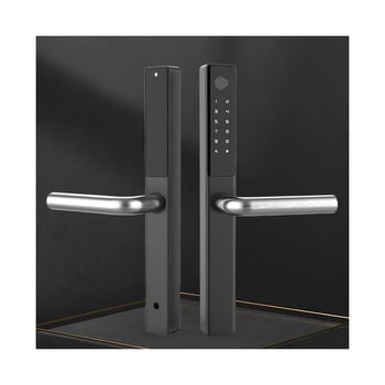 Încuietoare inteligentă din aluminiu de tip spațial, acces prin amprentă și parolă, pentru interior și exterior, model D6, durată de viață 100.000 de cicluri