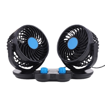 Automobilski ventilator s rotirajućom dvostrukom glavom, USB punjenje, 20W, FY-T304, za korištenje u autu i kod kuće