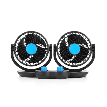 Automobilski ventilator s rotirajućom dvostrukom glavom, USB punjenje, 20W, FY-T304, za korištenje u autu i kod kuće