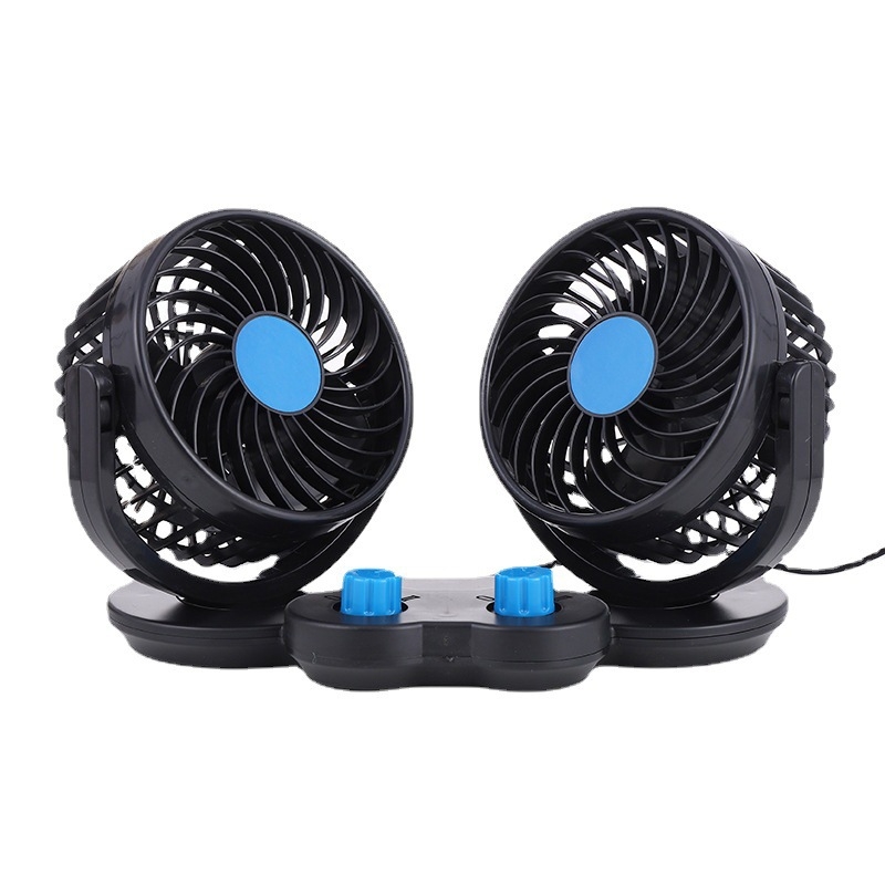 Automobilski ventilator s rotirajućom dvostrukom glavom, USB punjenje, 20W, FY-T304, za korištenje u autu i kod kuće