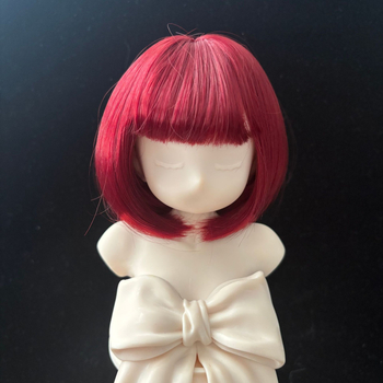 Ames BJD paróka: puha selyem bob frufruval, koreai stílus, szőtt haj