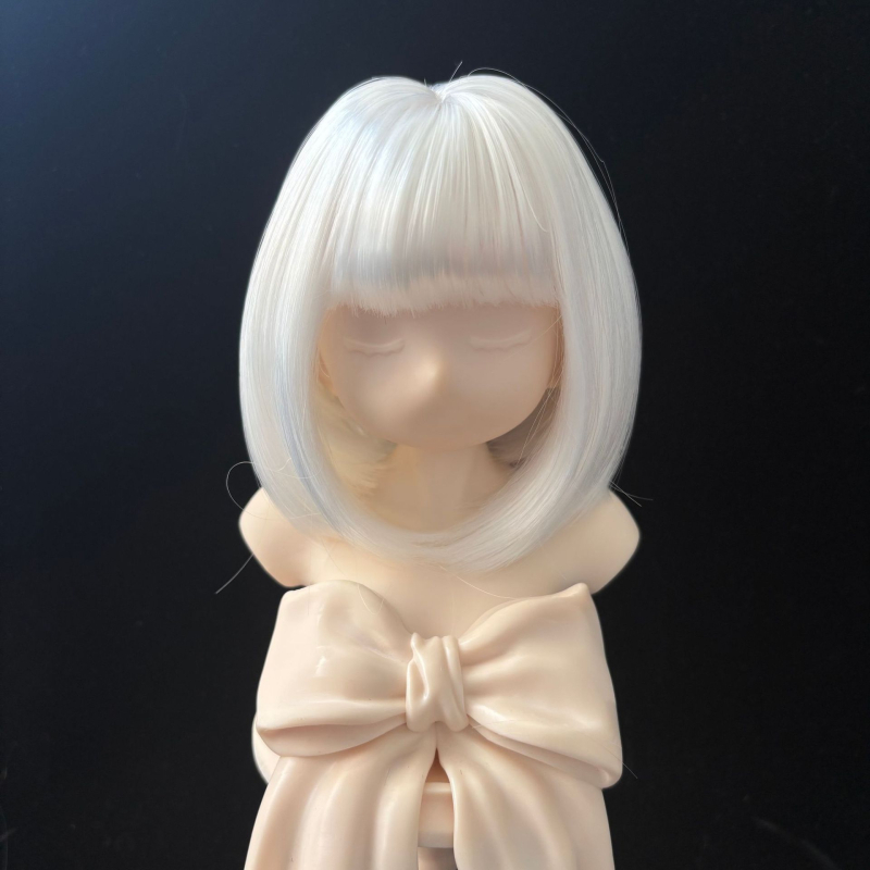 Ames BJD paróka: puha selyem bob frufruval, koreai stílus, szőtt haj