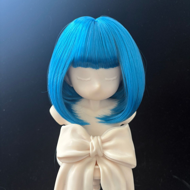 Ames BJD paróka: puha selyem bob frufruval, koreai stílus, szőtt haj