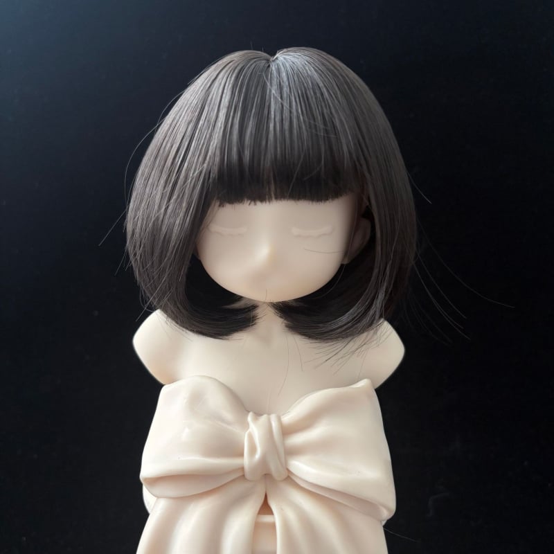 Ames BJD paróka: puha selyem bob frufruval, koreai stílus, szőtt haj