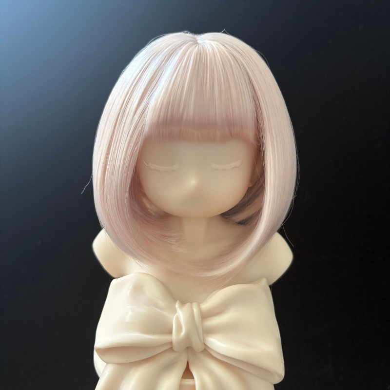 Ames BJD paróka: puha selyem bob frufruval, koreai stílus, szőtt haj