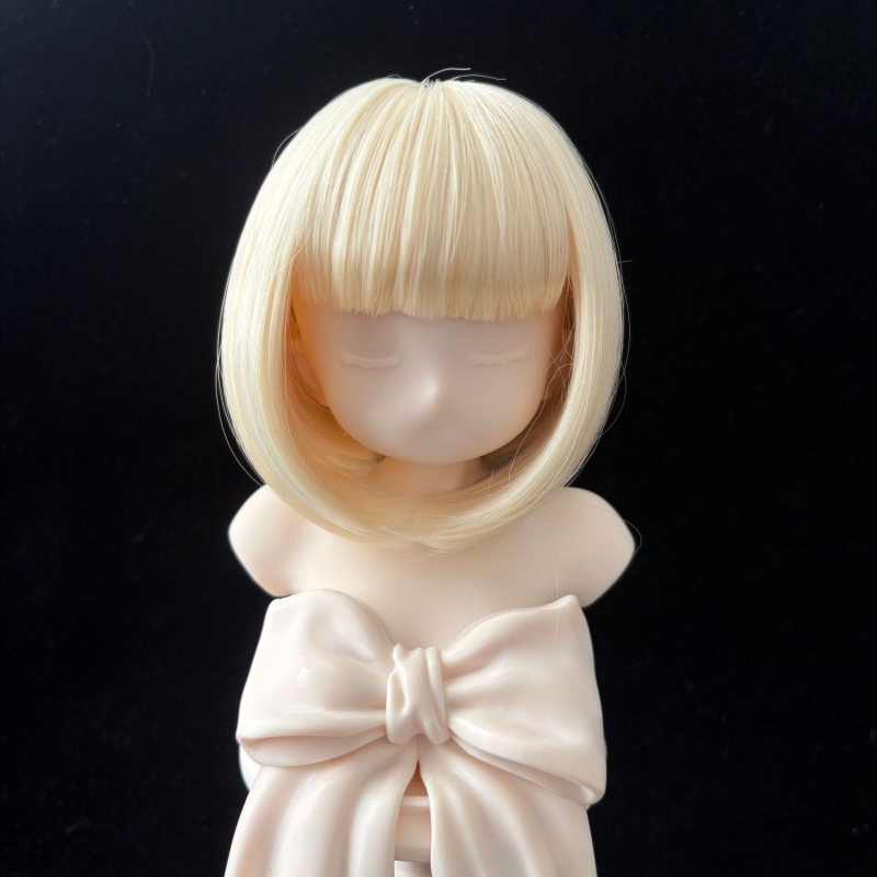 Ames BJD paróka: puha selyem bob frufruval, koreai stílus, szőtt haj