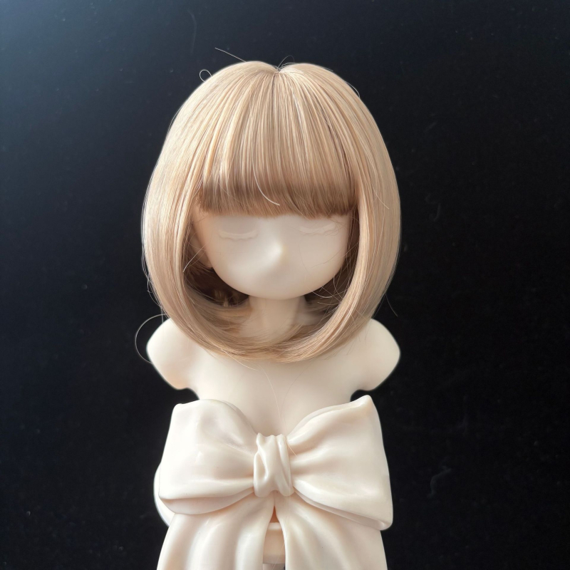 Ames BJD paróka: puha selyem bob frufruval, koreai stílus, szőtt haj