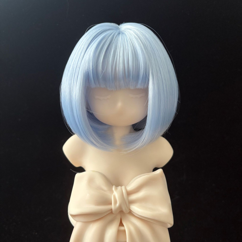 Ames BJD paróka: puha selyem bob frufruval, koreai stílus, szőtt haj