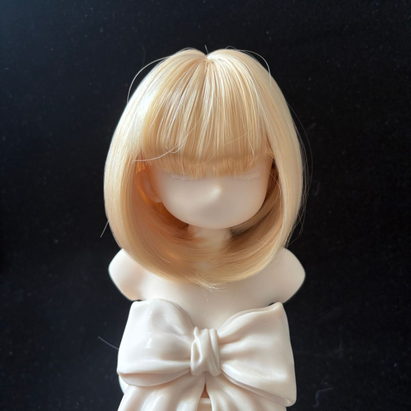 Ames BJD paróka: puha selyem bob frufruval, koreai stílus, szőtt haj