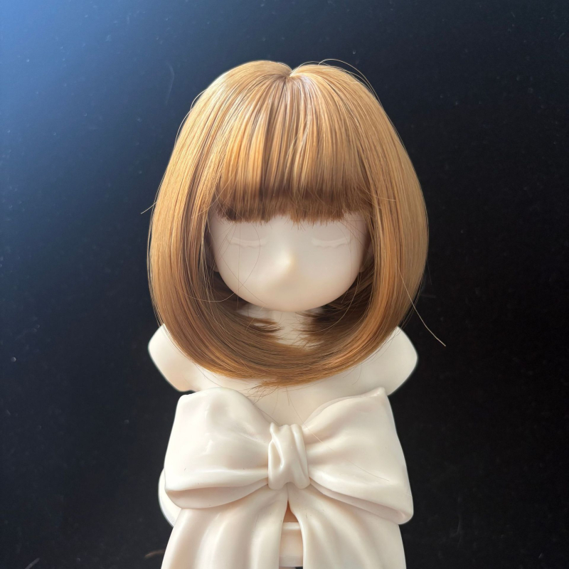 Ames BJD paróka: puha selyem bob frufruval, koreai stílus, szőtt haj