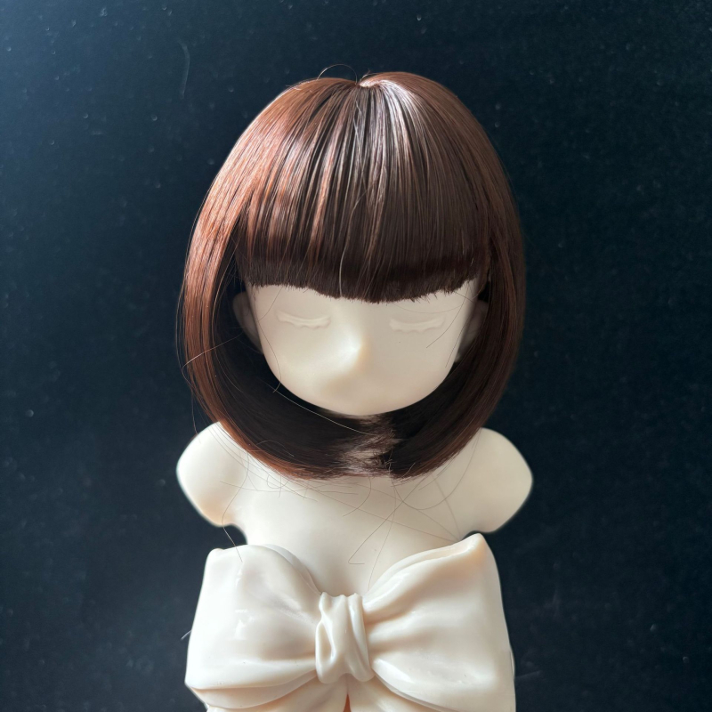 Ames BJD paróka: puha selyem bob frufruval, koreai stílus, szőtt haj