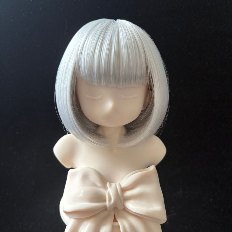 Ames BJD paróka: puha selyem bob frufruval, koreai stílus, szőtt haj