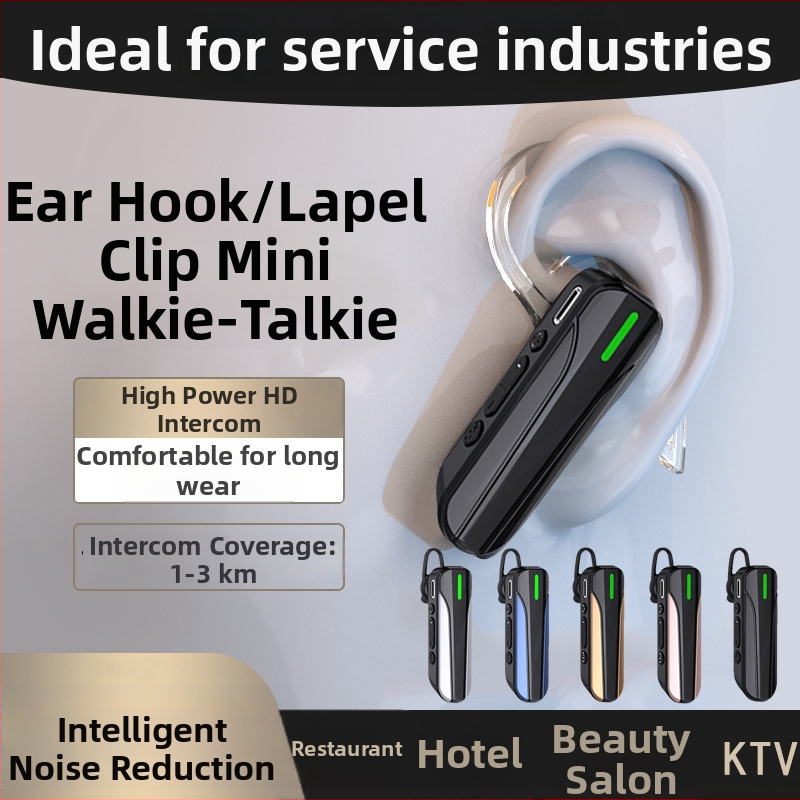 Mini bežični walkie-talkie s klipom za salone ljepote, frizerske salone i restorane; 16 kanala, 2W, domet 1,5–3 km, baterija 2800 mAh