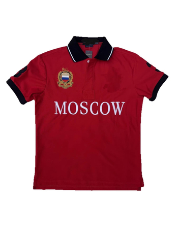 Πόλο πουκάμισο με κέντημα, σειρά Ευρωπαϊκών και Αμερικανικών πόλεων, κοντό μανίκι, φαρδιά γραμμή, καλοκαιρινό καθημερινό στυλ