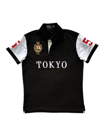 Πόλο πουκάμισο με κέντημα, σειρά Ευρωπαϊκών και Αμερικανικών πόλεων, κοντό μανίκι, φαρδιά γραμμή, καλοκαιρινό καθημερινό στυλ