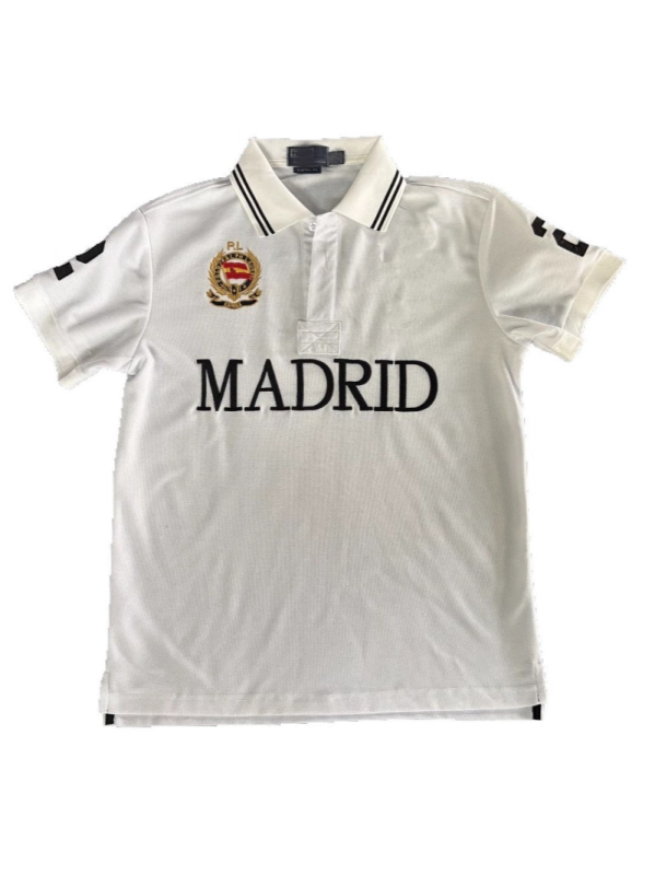 Πόλο πουκάμισο με κέντημα, σειρά Ευρωπαϊκών και Αμερικανικών πόλεων, κοντό μανίκι, φαρδιά γραμμή, καλοκαιρινό καθημερινό στυλ