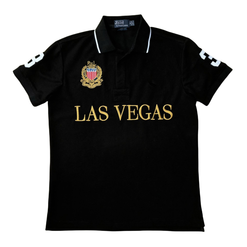 Πόλο πουκάμισο με κέντημα, σειρά Ευρωπαϊκών και Αμερικανικών πόλεων, κοντό μανίκι, φαρδιά γραμμή, καλοκαιρινό καθημερινό στυλ