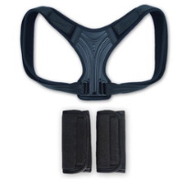 Pojas za korekciju kifoze, nevidljivi unutarnji sloj, dizajn s otvorenim ramenima, model D8, Smoked Ebel