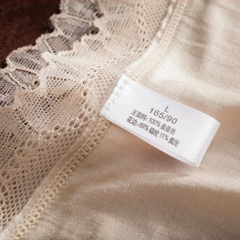 Chiloți pentru femei din mătase mulberry, talie medie, culoare solidă, căptușeală 100% mătase, țesătură tricotată