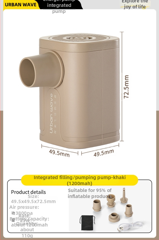 Elektrická vonkajšia pumpa na kempovanie s nafukovacím a vyfukovacím režimom - prenosná na nafukovací matrac, stan, pohovku a plávací kruh, multifunkčná (Nafukovacie lôžko; Kompozitný materiál; Hmotnosť: Iné; Maximálna nosnosť: Iné)