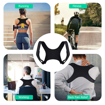 Коректор на стойката за деца и възрастни, регулируема презрамка, гума, модел 003, подходящ за всички сезони