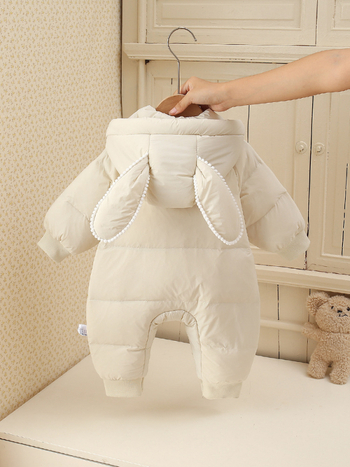 Detský zimný overal s kačacím páperím 95%, unisex, s pevnou kapucňou, pre novorodencov