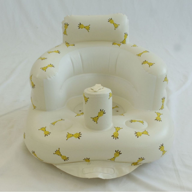 Baba számára felfújható tanuló szék, környezetbarát PVC, kis medve fej stílus, PVC 0.28 mm vastagság