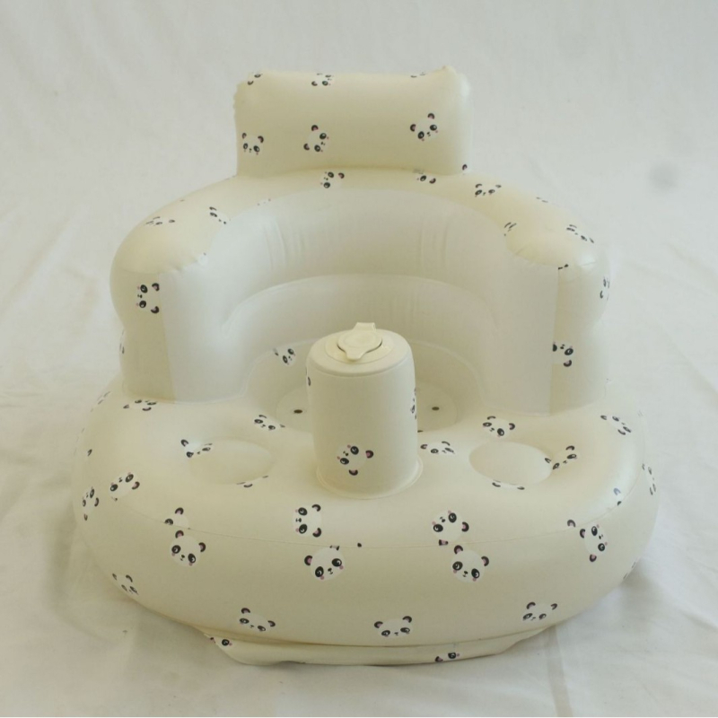 Baba számára felfújható tanuló szék, környezetbarát PVC, kis medve fej stílus, PVC 0.28 mm vastagság