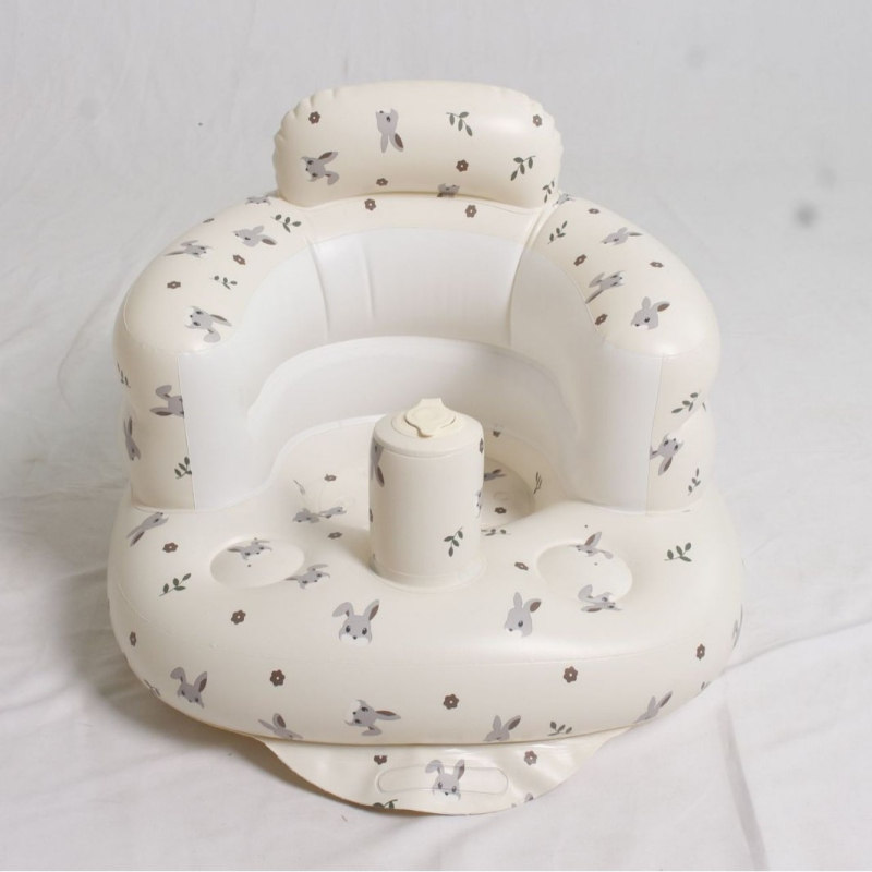 Baba számára felfújható tanuló szék, környezetbarát PVC, kis medve fej stílus, PVC 0.28 mm vastagság