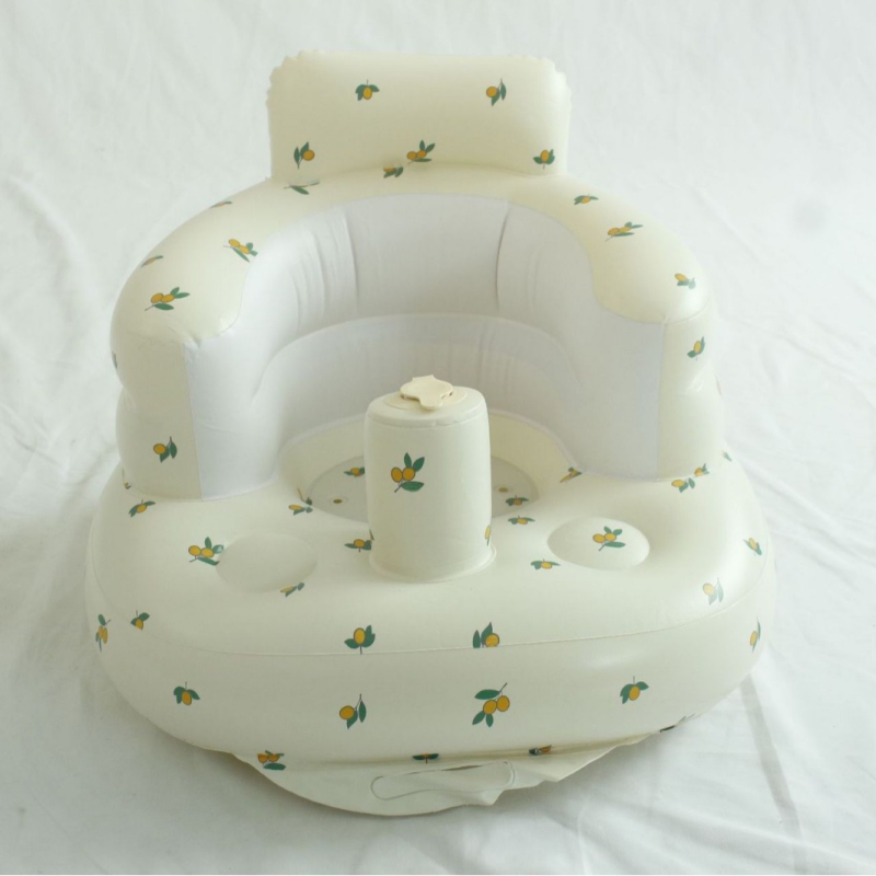 Baba számára felfújható tanuló szék, környezetbarát PVC, kis medve fej stílus, PVC 0.28 mm vastagság