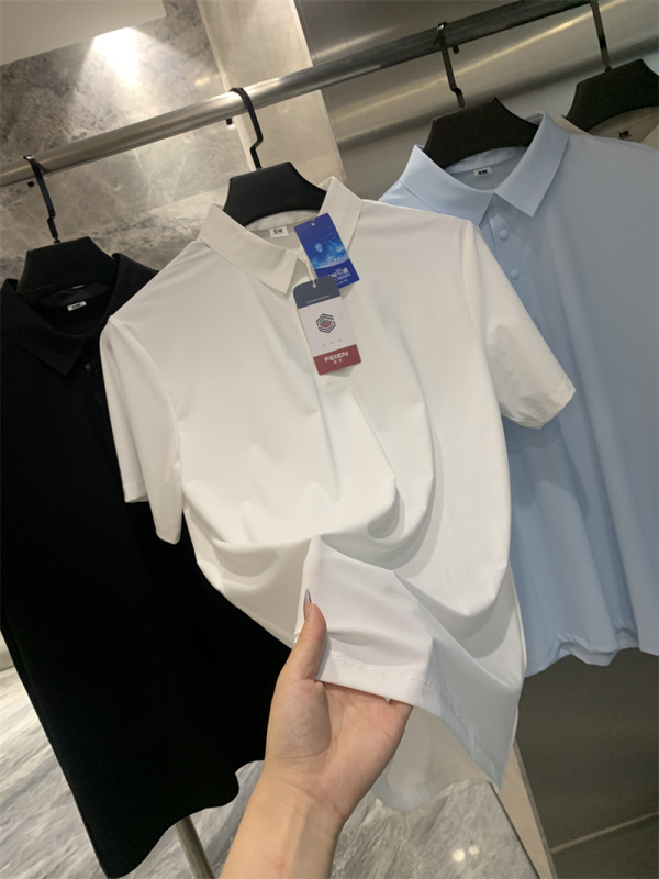Ανδρικό κοντομάνικο polo πουκάμισο – Διαπνέον, Γρήγορο στέγνωμα, Υψηλή ελαστικότητα, Σφιχτή Εφαρμογή