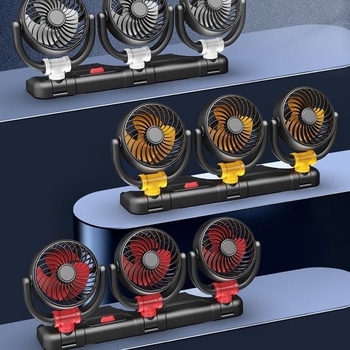 Automobilski ventilator s tri glavama, sklopivi, snažan protok zraka, model F4505