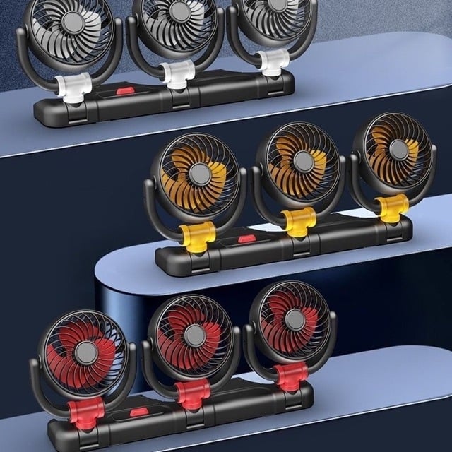 Automobilski ventilator s tri glavama, sklopivi, snažan protok zraka, model F4505