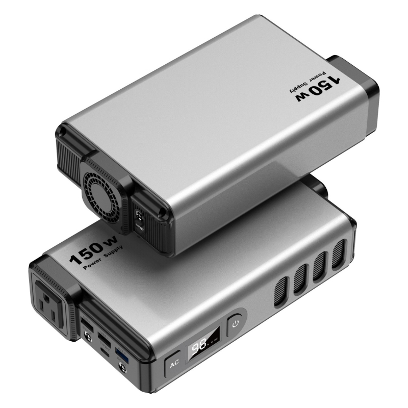 Prenosna energetska stanica s AC izlazom čistosinusne valne, 110–220V, 150W, model YJ-AP2606, kućište od aluminijskog legura