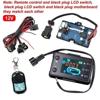 Xinsite automobilski grijač s LED LCD zaslonom i daljinskim upravljanjem, 12V-24V univerzalno