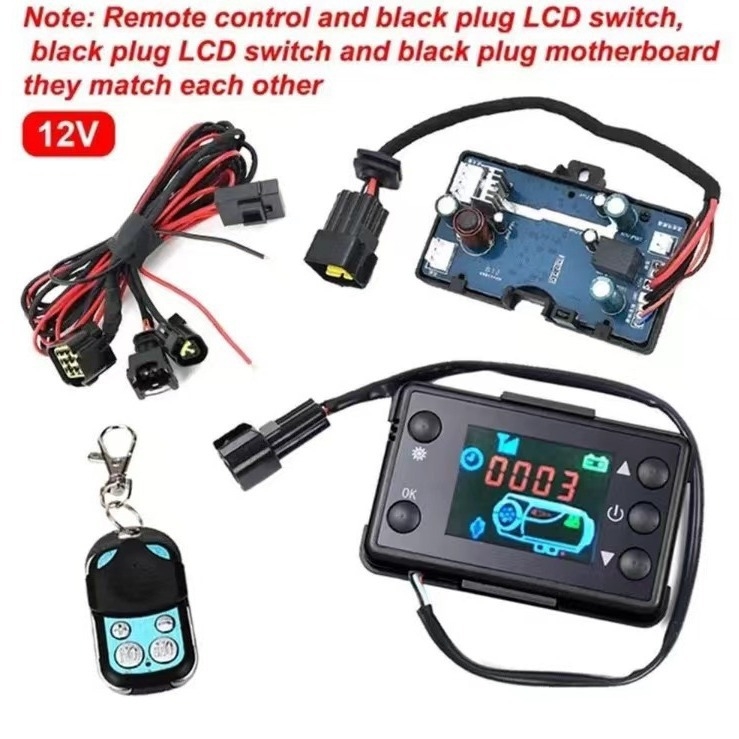 Xinsite automobilski grijač s LED LCD zaslonom i daljinskim upravljanjem, 12V-24V univerzalno