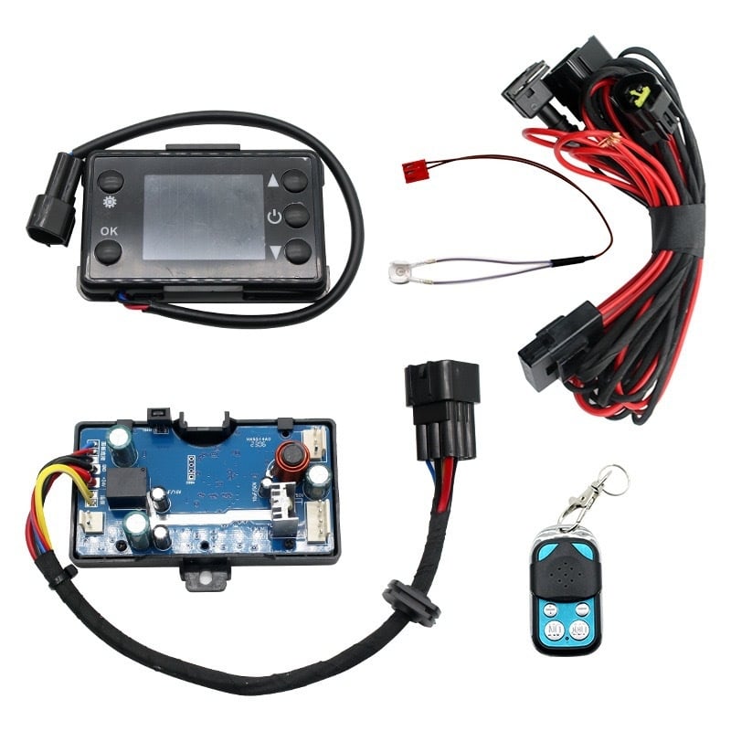 Xinsite automobilski grijač s LED LCD zaslonom i daljinskim upravljanjem, 12V-24V univerzalno