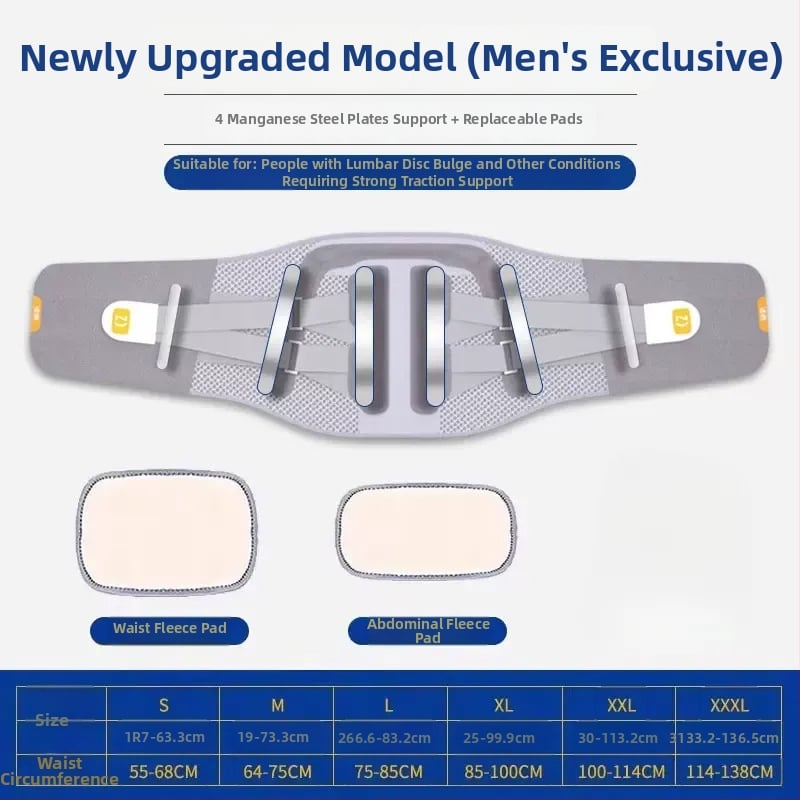 Ιατρική ζώνη μέσης για τραυματισμό δίσκου και κήλη, αδιάβροχο PU υλικό, εργονομική στήριξη μέσης