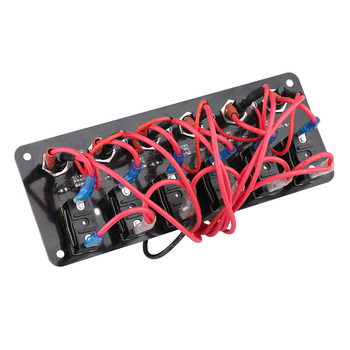 Youliang panel od 12-24V s 6 prekidača i 10A osiguračem, materijal staklena vlakna, model 6BG-6ST-2