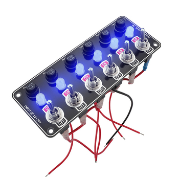 Youliang panel od 12-24V s 6 prekidača i 10A osiguračem, materijal staklena vlakna, model 6BG-6ST-2