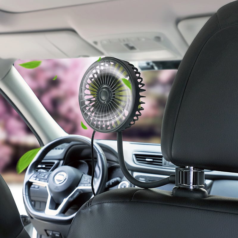 Automobilski USB ventilator sa silikonskim crijevom, F408, višestruko podesiv (USB napajanje, Polyhedron)