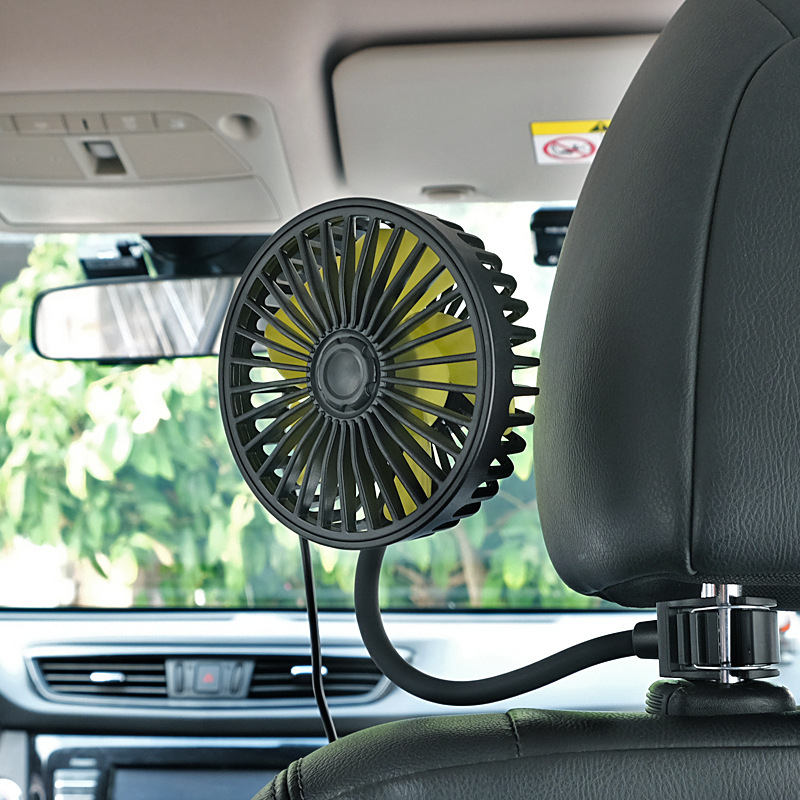 Automobilski USB ventilator sa silikonskim crijevom, F408, višestruko podesiv (USB napajanje, Polyhedron)