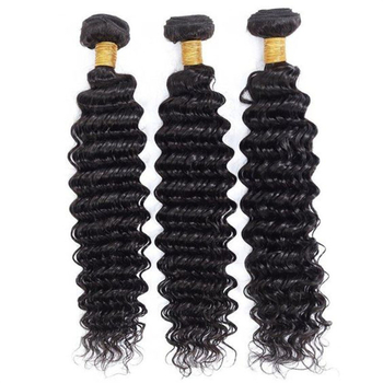 Perika s duboko valovitim dlakom od pravih ljudskih vlasi - Model Deep Wave Bundle; Obrada: Mehanizam; Može se obojiti; Podrijetlo: Henan