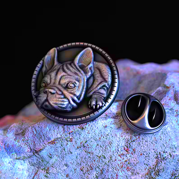 Bakrena broš s oblikom životinje, retro stil, elektroplatiniranje, unisex