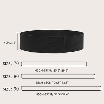 Curea elastică pentru talie pentru femei cu închidere Velcro, material textil, lățime peste 4 cm