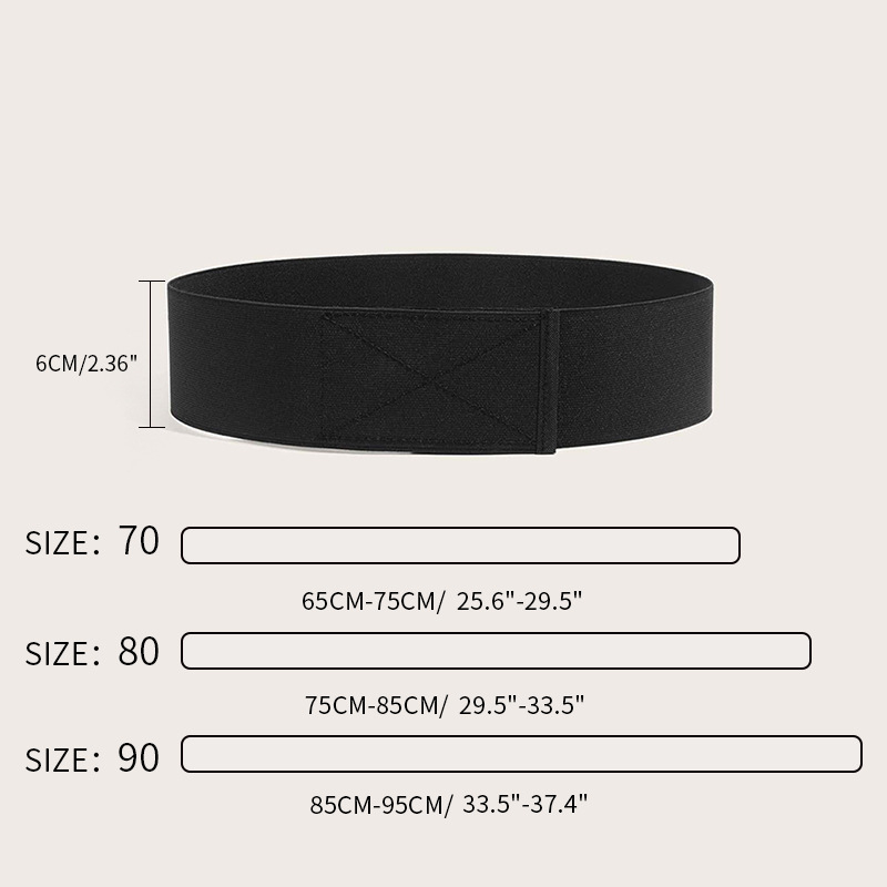 Curea elastică pentru talie pentru femei cu închidere Velcro, material textil, lățime peste 4 cm