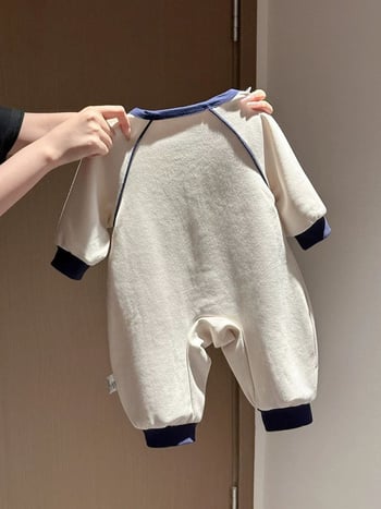 Βρεφικός ρόμπερ για Άνοιξη και Φθινόπωρο, 100% βαμβάκι, εκτύπωση καρτούν, νεογνά 0–12 μηνών