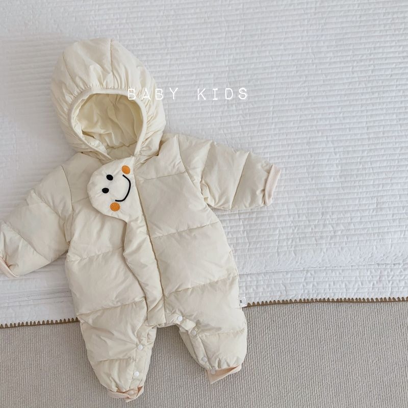 Βρεφικό χειμερινό ολόσωμο φορμάκι με παχιά επένδυση από γούνα κουνελιού - Κορεάτικό στυλ, για κορίτσια, νεογνά 0–1 έτους