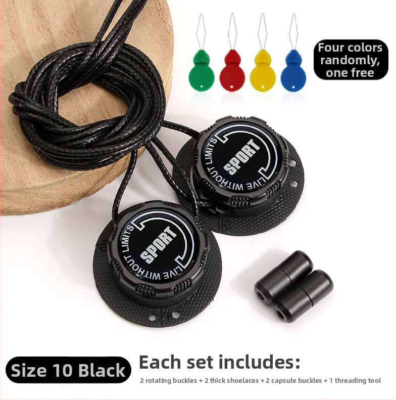 Αθλητικά παπούτσια για τρέξιμο με περιστρεφόμενο κουμπί χωρίς δέσιμο, κυκλικοί κορδόνες, πάχος κορδονιού 0,15 cm, μήκος κορδονιού 100 cm, μοντέλο Xd351