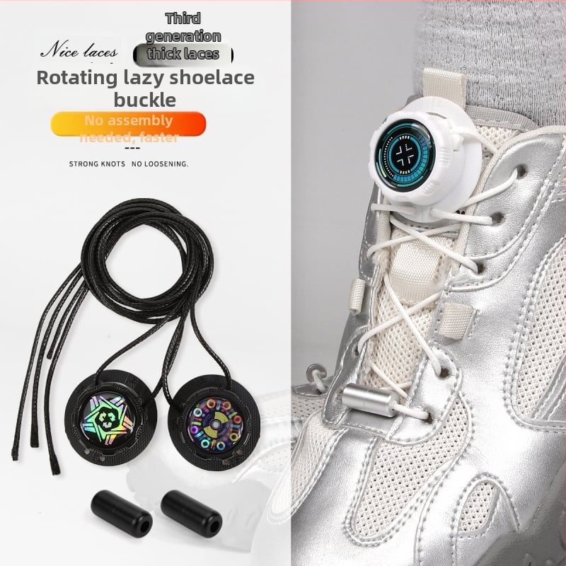 Αθλητικά παπούτσια για τρέξιμο με περιστρεφόμενο κουμπί χωρίς δέσιμο, κυκλικοί κορδόνες, πάχος κορδονιού 0,15 cm, μήκος κορδονιού 100 cm, μοντέλο Xd351